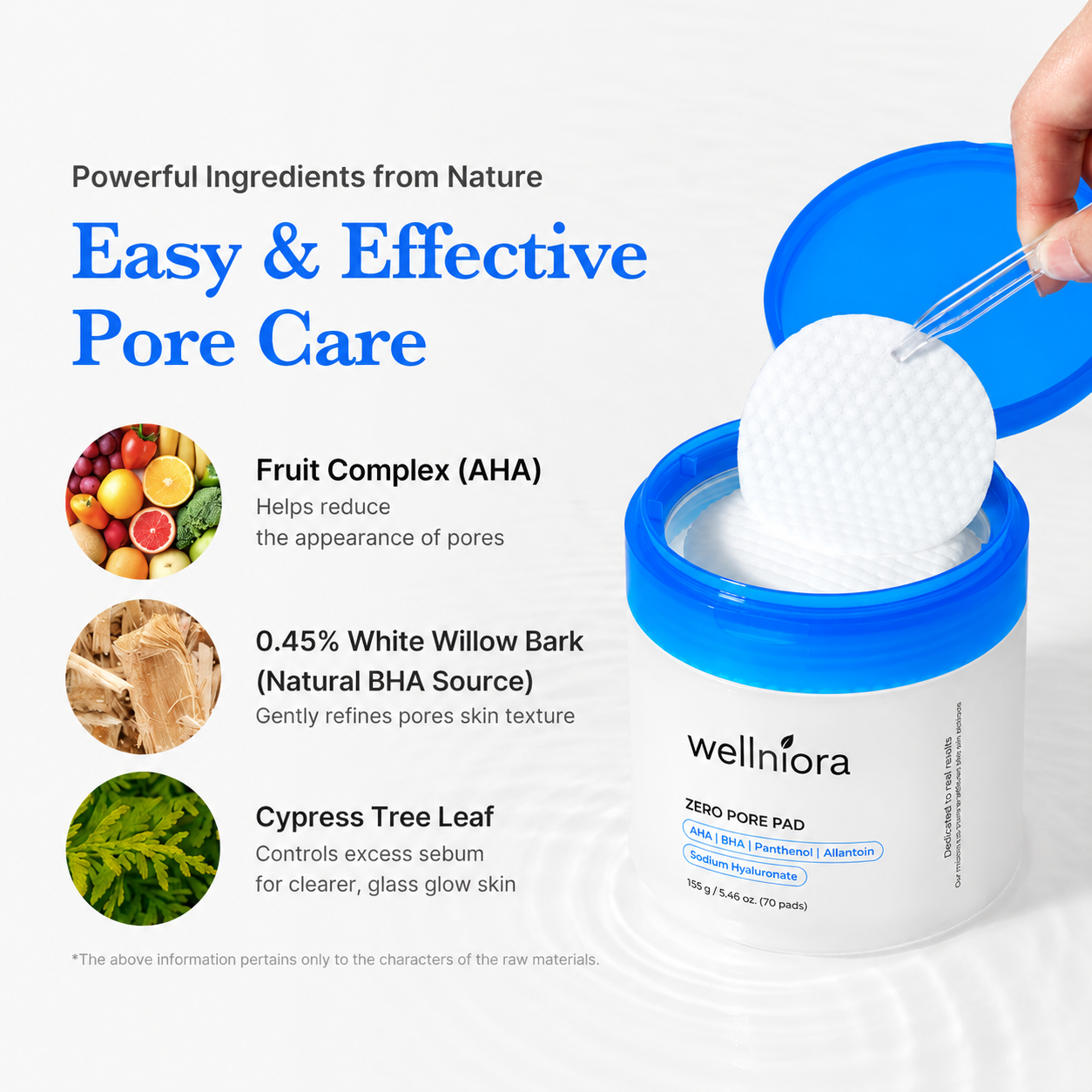 Key ingredients: fruit AHA complex, 0.45% white willow bark BHA, cypress tree leaf